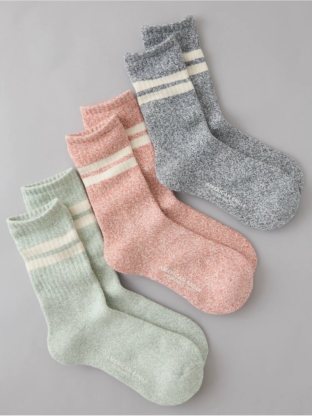 American Eagle AE Striped Crew Socks 3-Pack